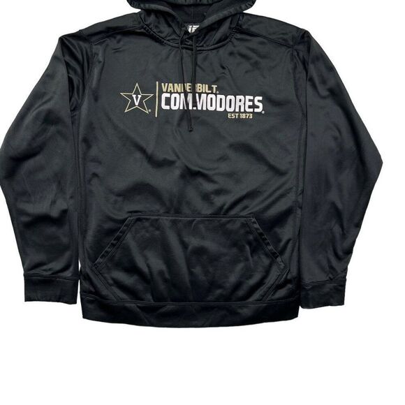 J2 Sport Sweatshirt Men's Large Black Vanderbilt Commodores Performance Hoodie - Picture 4 of 9
